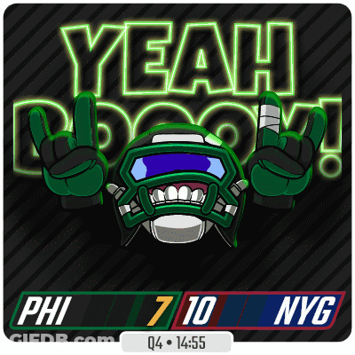 Yeah Doom Poster With Football Helmet GIF