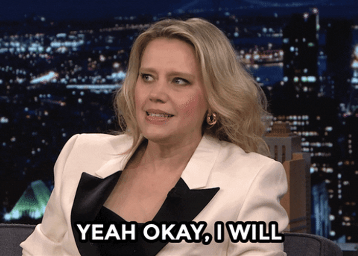 Yeah Okay Kate McKinnon Wink GIF