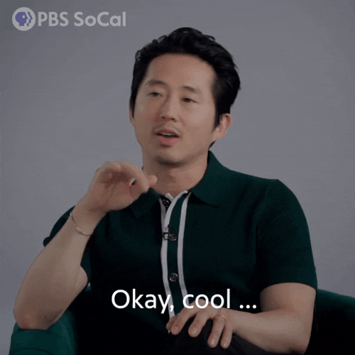Yeah Okay Steven Yeun GIF