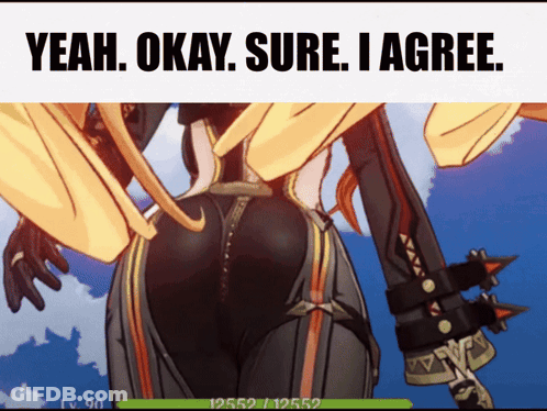 Yeah Okay Sure I Agree Written On A Screen GIF