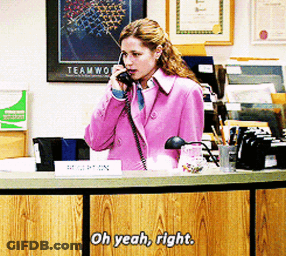 Yeah Right Pam The Office GIF