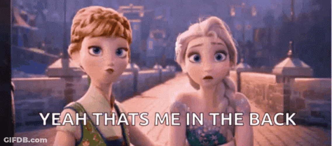 Yeah That's Me In The Back Excited Frozen Anna GIF