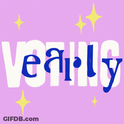 Yearly Text On Purple Background GIF