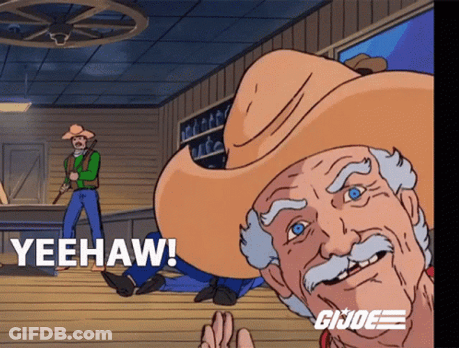 Yeehaw Gi Joe Real American Hero GIF