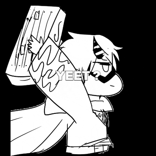 Yeet Throw Monochrome Boy GIF
