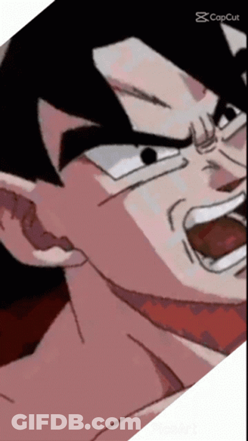 Yelling Goku Manga GIF