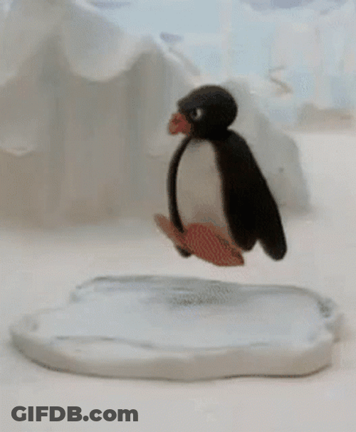 Yelling Melted Noot Noot Meme GIF