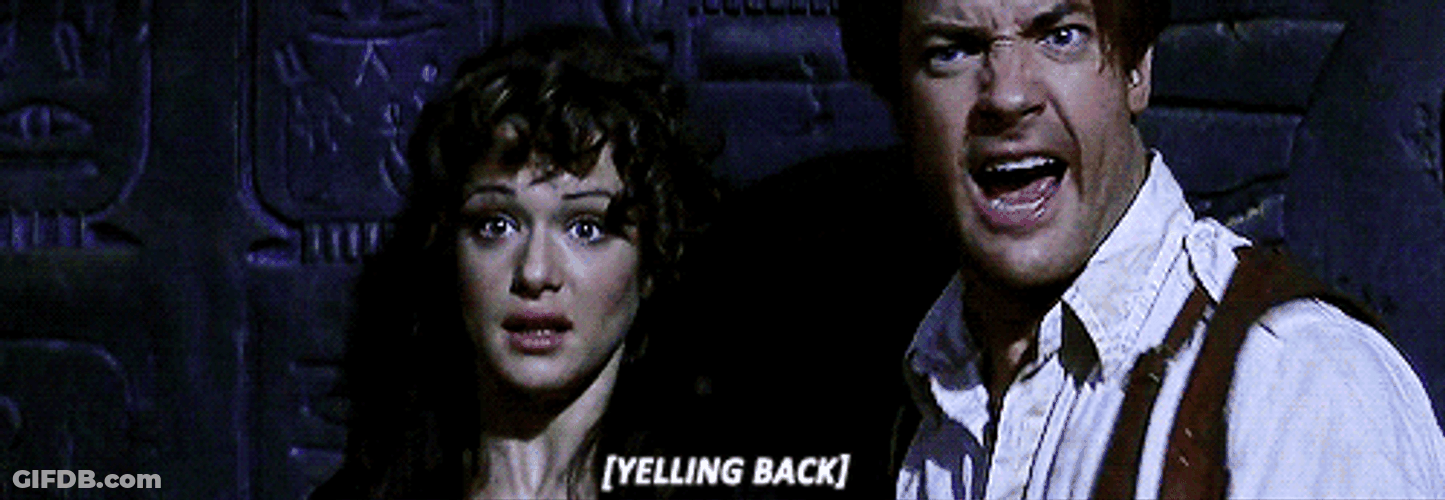 Yelling The Mummy GIF