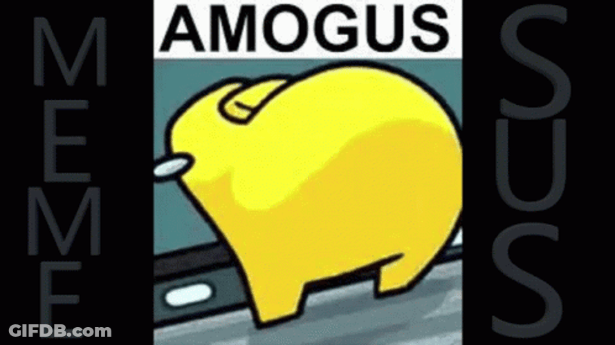 Yellow Among Us Amogus Sus GIF