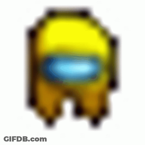 Yellow Among Us Blur Effect GIF