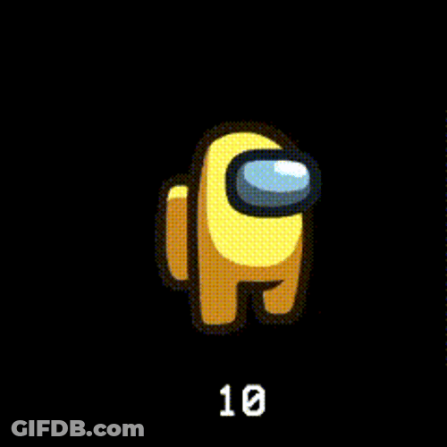Yellow Among Us Countdown GIF