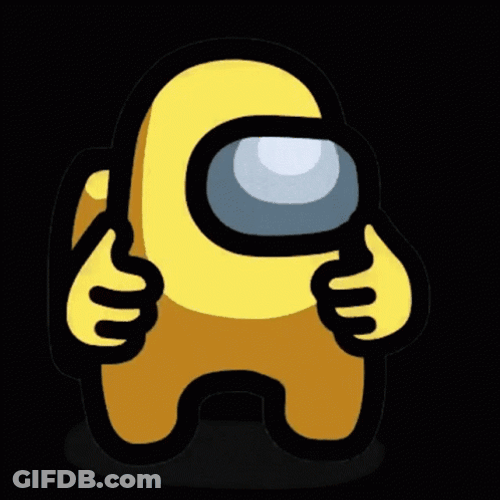 Yellow Among Us Dancing Clapping GIF