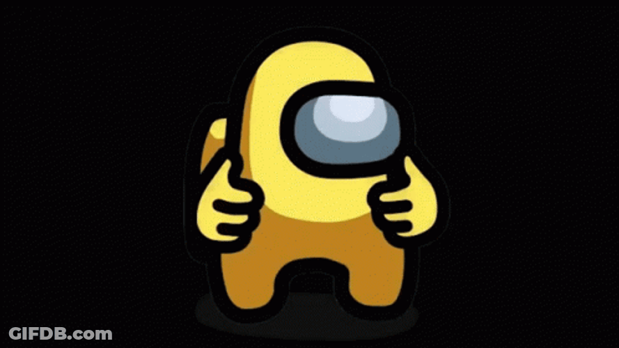 Yellow Among Us Dancing GIF