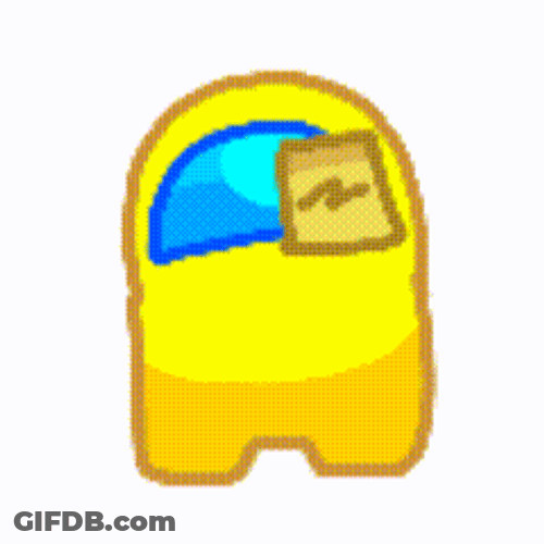 Yellow Among Us Got Sticky Note GIF