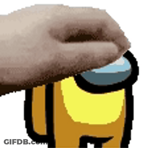 Yellow Among Us Hand Squishy GIF