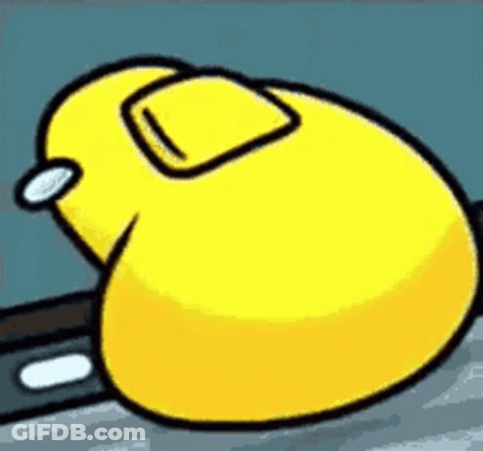 Yellow Among Us Shaking Back Twerk GIF