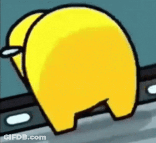 Yellow Among Us Speedy Twerk GIF
