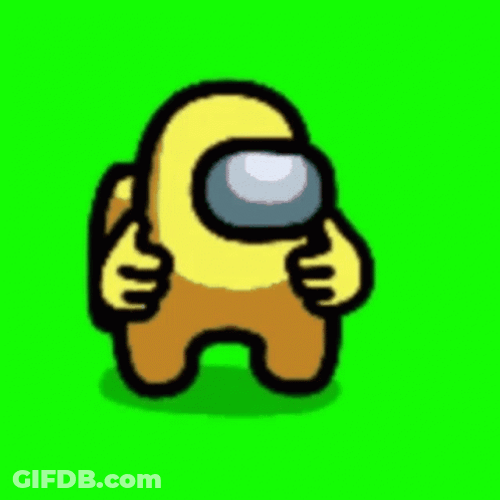 Yellow Among Us Stomping Feet GIF