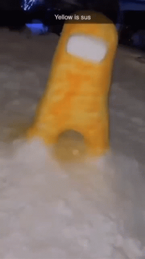 Yellow Among Us Three Sixty View GIF
