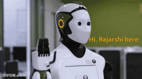 Yellow And Black Robot Walking GIF
