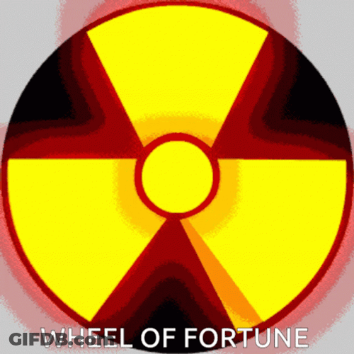Yellow And Black Spinning Wheel Of Fortune GIF