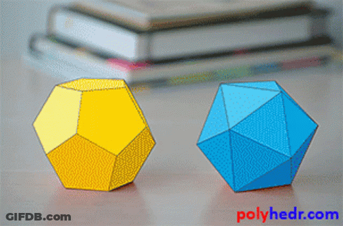 Yellow And Blue Geometric Shapes GIF