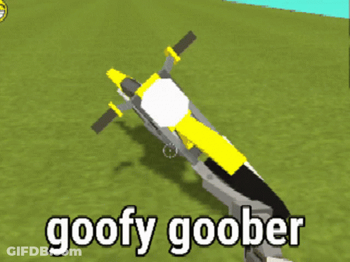 Yellow And Gray Motorcycle Saying Goofy Goober GIF