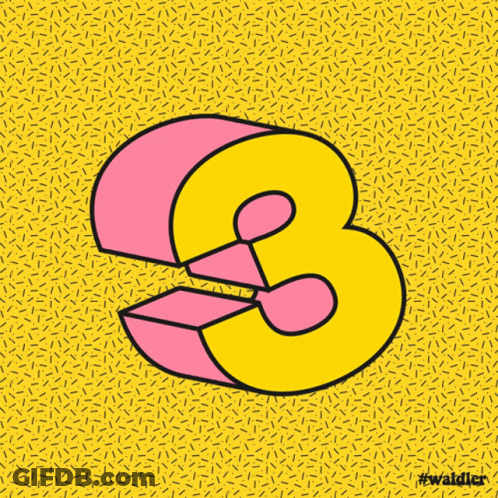 Yellow And Green Number 1 With Sprinkles GIF