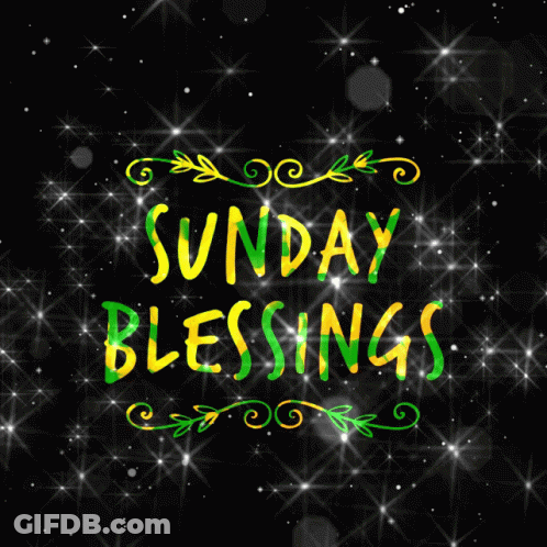 Yellow And Green Sunday Blessings On Black GIF