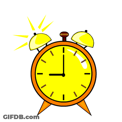 Yellow And Orange Alarm Clock Ringing GIF