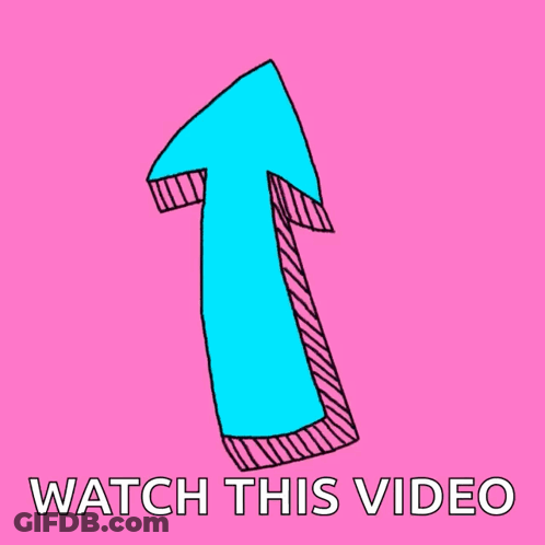 Yellow And Pink Arrow Pointing Up Watch This Video GIF