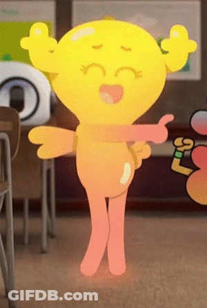 Yellow And Pink Cartoon Thumbs Up GIF