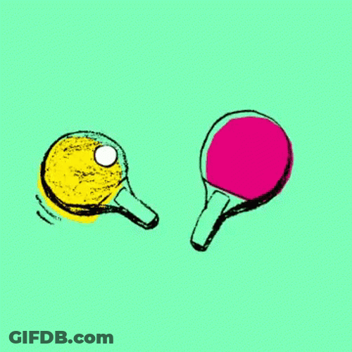 Yellow And Pink Ping Pong GIF