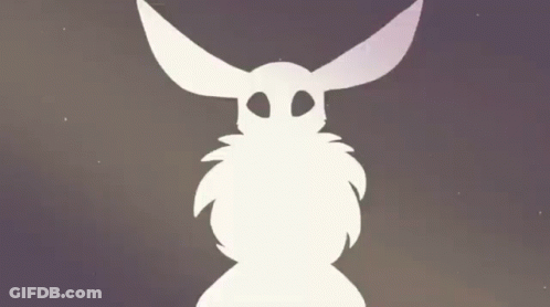 Yellow And Purple Eevee With Lightning Bolt GIF