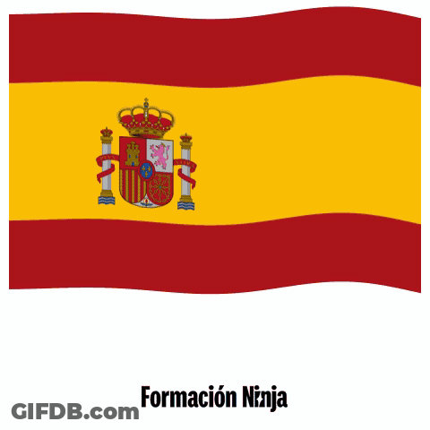 Yellow And Red Flag Formacion Ninja GIF
