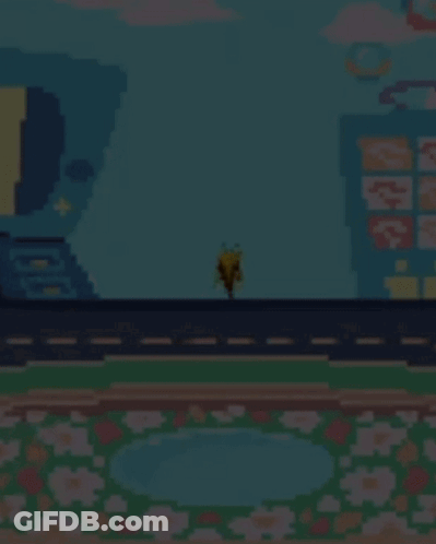 Yellow And Red Pixel Art Circle GIF