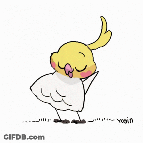 Yellow And White Bird Yogin GIF