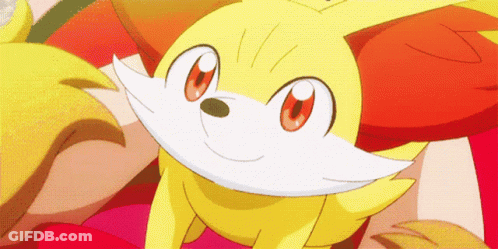 Yellow And White Cartoon With Red Eyes GIF