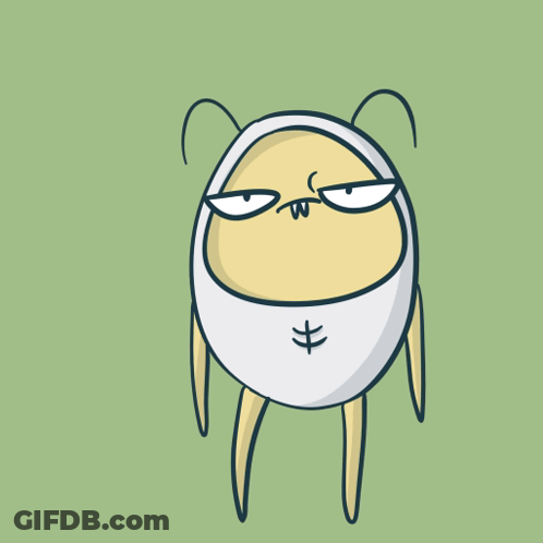 Yellow And White Egg With Cross On Chest GIF