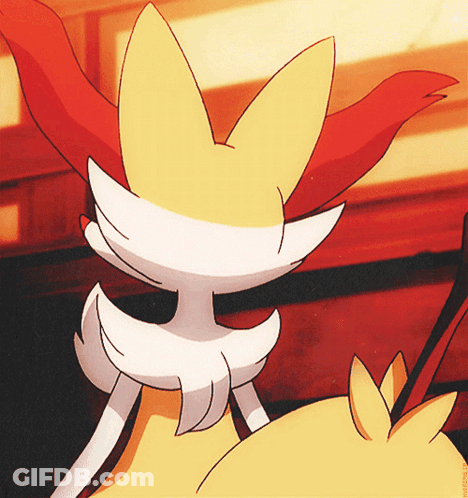Yellow And White Fox With Red Ears GIF