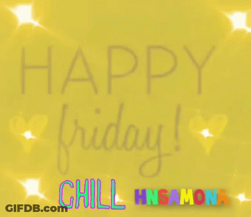 Yellow Background Happy Friday Chill Hnsamona GIF