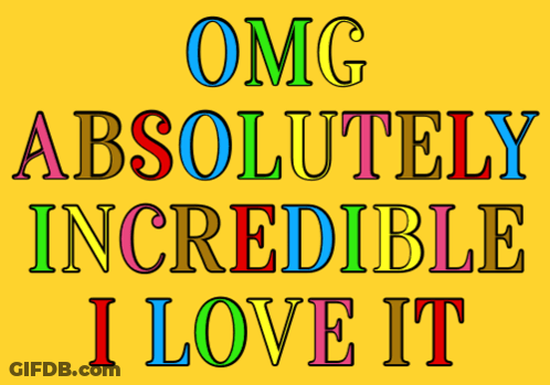 Yellow Background OMG Absolutely Incredible I Love It GIF