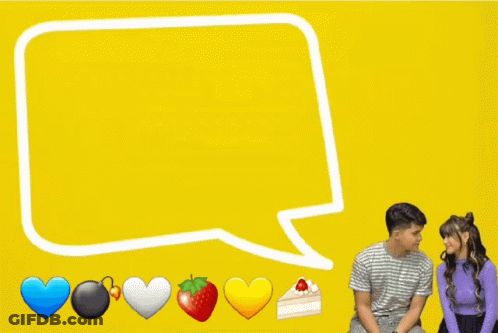 Yellow Background Speech Bubble Rob Blackburn Maxine Trinidad Robxine GIF