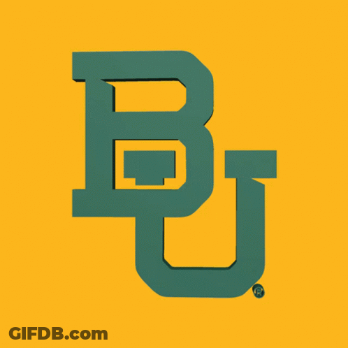 Yellow Background With Green Letter U GIF