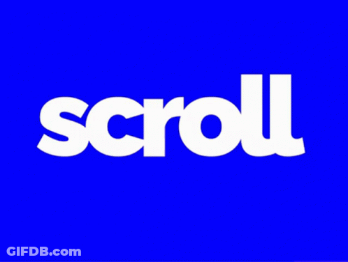 Yellow Background With Word Scroll GIF