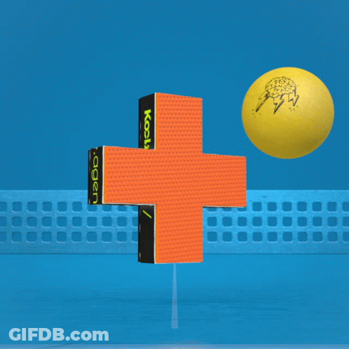 Yellow Ball Hit By Black Block With Orchestra GIF