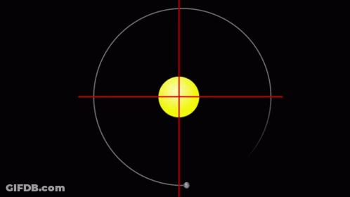 Yellow Ball In Red Circle GIF