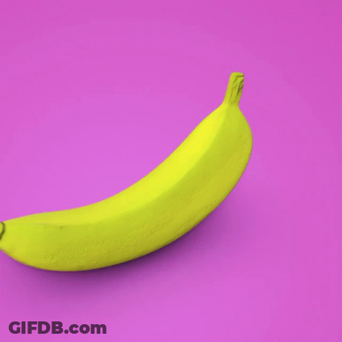Yellow Banana Speech Bubble Saying Is That A Banana In Your Wallet GIF