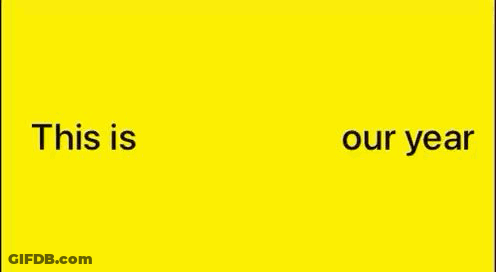 Yellow Banner Rearing Horse This Is Our Year GIF