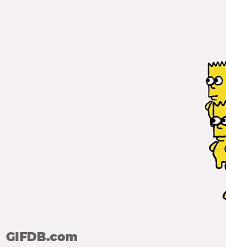 Yellow Bart Simpson Characters Mouths Open GIF